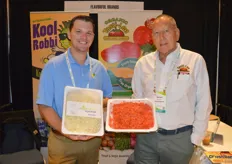 Tanner Mellon and Michael Ryshouwer with Flavorful Brands show two different packs that will both be available for the foodservice segment soon. Kohlrabi knoodles have a neutral flavor and come very close to pasta. Diced Tasti-Lee tomatoes are now more widely available as they are not just grown on the East Coast, but now also in Mexico. This offers better availability on the West Coast.